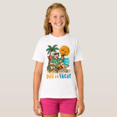 Funny Dog on Vacation T-Shirt | Cute Summer (Vorne ganz)