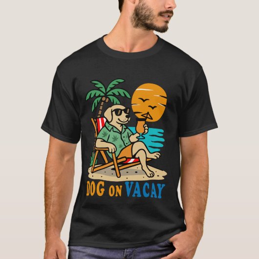 Funny Dog on Vacation T-Shirt | Cute Summer (Vorderseite)