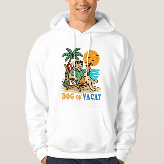 Funny Dog on Vacation T-Shirt | Cute Summer Hoodie (Vorderseite)