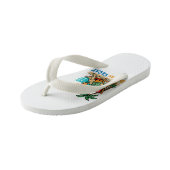 Funny Dog on Vacation T-Shirt | Cute Summer Kinderbadesandalen (Schrägansicht)