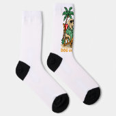 Funny Dog on Vacation T-Shirt | Cute Summer Socken (Rechts)