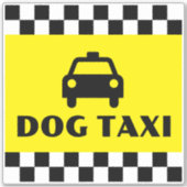 Funny Dog Owner Taxi Fahrzeug Aufkleber (Vorderseite)