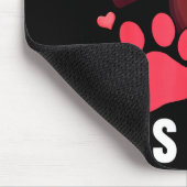 Funny Dog Owner Valentines Day Heart Women Girls  Mousepad (Ecke)