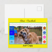 Funny dog pädagogische Spiele Postkarte (Vorne/Hinten)