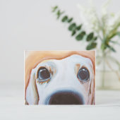 Funny Dog Painting Postkarte (Stehend Vorderseite)