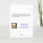 Funny Dog Party Tier Happy Birthday Karte (Rückseite)