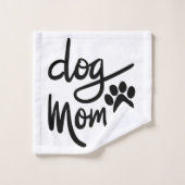 Funny Dog Paw Dog Mama Badhandtuch Set (Waschlappen)