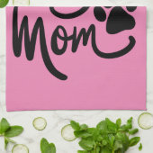 Funny Dog Paw Dog Mama Geschirrtuch (Gefaltet)