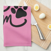 Funny Dog Paw Dog Mama Geschirrtuch (Viertel Falte)