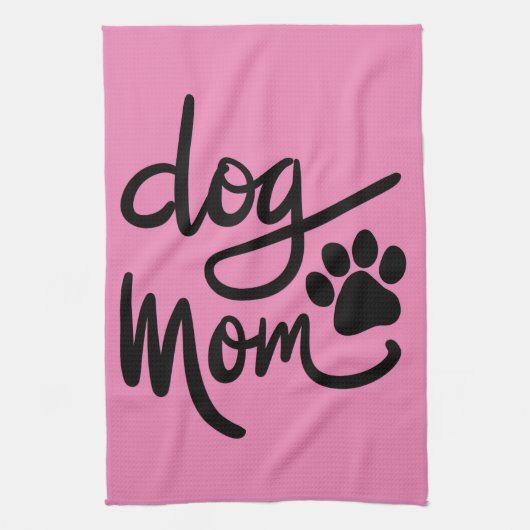 Funny Dog Paw Dog Mama Geschirrtuch (Vertikal)