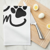 Funny Dog Paw Dog Mama Geschirrtuch (Viertel Falte)