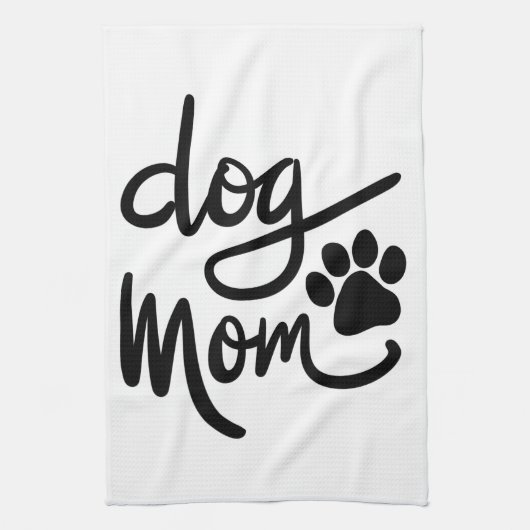 Funny Dog Paw Dog Mama Geschirrtuch (Vertikal)