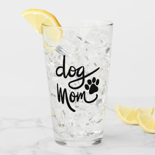 Funny Dog Paw Dog Mama Glas (Vorderseite Ice)