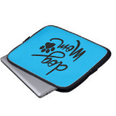 Funny Dog Paw Dog Mama Laptopschutzhülle (Vorne Knopf)