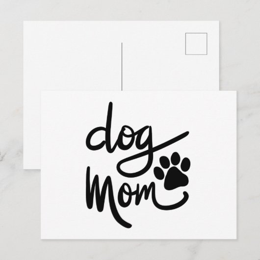 Funny Dog Paw Dog Mama Postkarte (Vorne/Hinten)