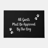 Funny Dog Paws and Text Grußgäste Fußmatte (Vorderseite)