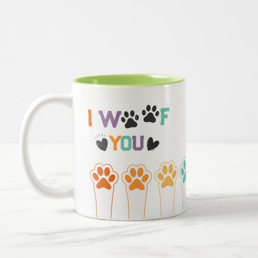 Funny Dog Paws Lover Tasse (Links)