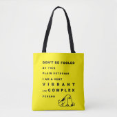 Funny Dog Personality Typography Quote Tote Bag Tasche (Vorderseite)