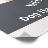 Funny dog pet-freundliche Zuhause Warnung Boss Poster (Ecke)