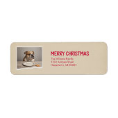 Funny Dog Pet Photo Christmas Return Address (Vorne)
