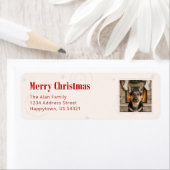 Funny Dog Pet Photo Merry Christmas Return Address (Insitu)
