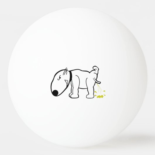 Funny Dog Ping Ping oder Bierpong Ball Tischtennisball (Vorderseite)