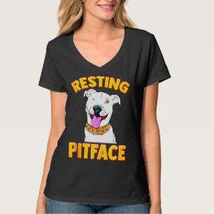 Funny Dog Pitbull ruhende Pit Face for Men Women T-Shirt