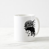 Funny Dog Pooping Bats Kaffeetasse (VorderseiteRechts)