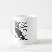 Funny Dog Pooping Bats Kaffeetasse (Vorderseite Links)