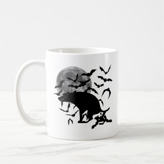 Funny Dog Pooping Bats Kaffeetasse (Links)