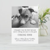 Funny Dog Pregnancy Ankündigung (Stehend Vorderseite)