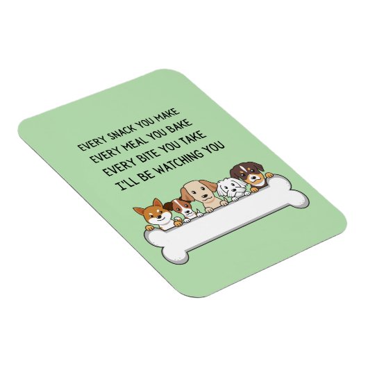 Funny Dog Puppy Faces, die ich dir beobachten werd Magnet (Rechte Seite)