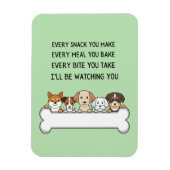 Funny Dog Puppy Faces, die ich dir beobachten werd Magnet (Vertikal)