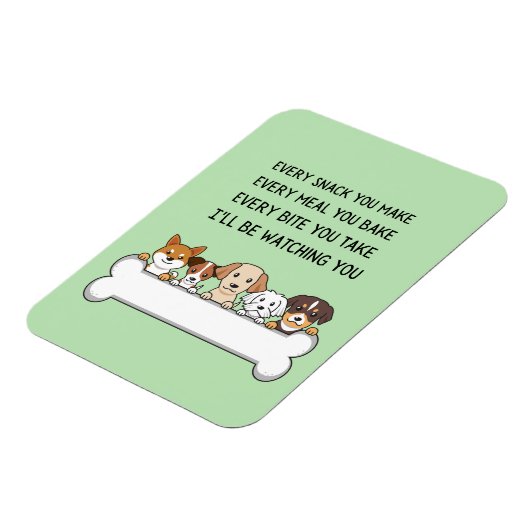 Funny Dog Puppy Faces, die ich dir beobachten werd Magnet (Linke Seite)