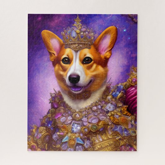 Funny Dog Puzzle | Corgi Queen (Vertikal)
