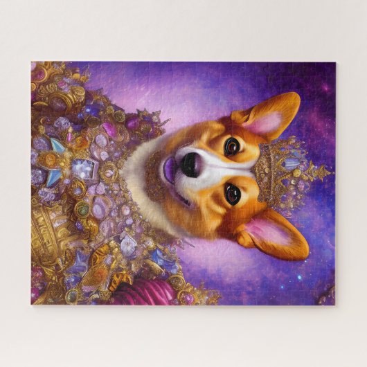 Funny Dog Puzzle | Corgi Queen (Horizontal)