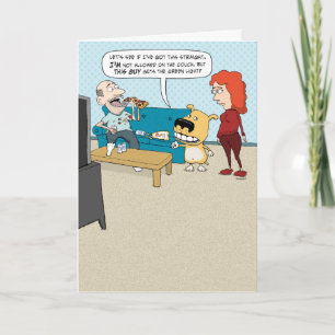 Funny Dog Questions Couch Privelages Birthday Card Karte