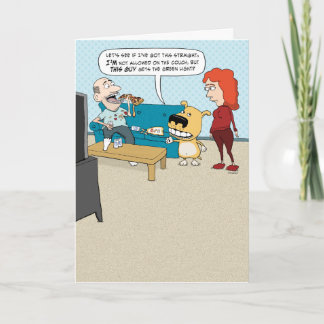 Funny Dog Questions Couch Privelages Birthday Card Karte