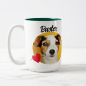 Funny dog quote & custom Foto/name Fathy Day Zweifarbige Tasse (Links)