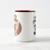 Funny dog quote & custom Foto/name for Vater Zweifarbige Tasse (Mittel)