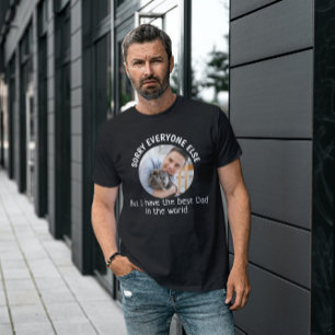Funny dog Quote Vathers Day Custom Foto T-Shirt