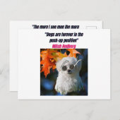 Funny Dog Quotes Postcard Postkarte (Vorne/Hinten)