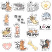 Funny Dog Quotes Stickers Aufkleber (Vorderseite)