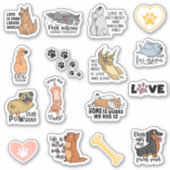 Funny Dog Quotes Stickers Aufkleber (Vorderseite)