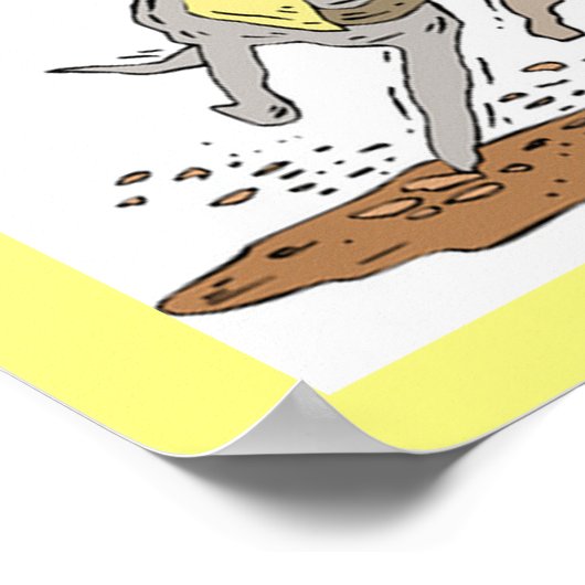 FUNNY DOG RACING JOKE POSTER (Ecke)