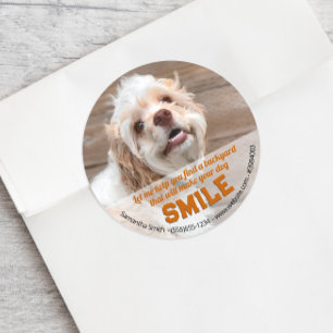 Funny Dog Real Anwesen Pop Runder Aufkleber