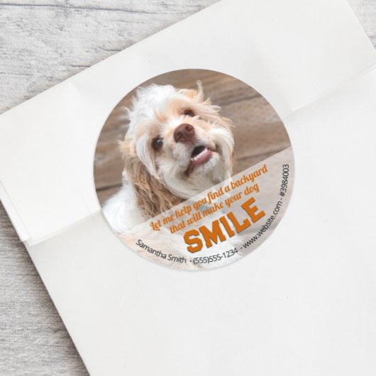 Funny Dog Real Anwesen Pop Runder Aufkleber