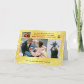 Funny Dog Ruff Jahr 3 Fotos Merry Xmas Golden Karte (Vorderseite)