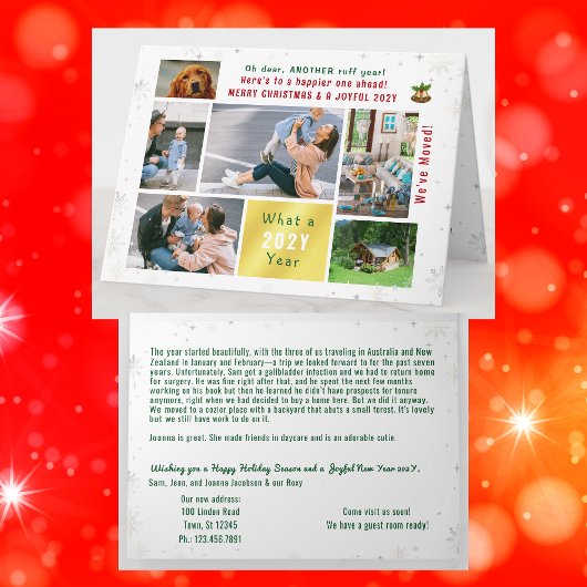 Funny Dog Ruff Jahr Wir haben neue Zuhause 6 Fotos Karte