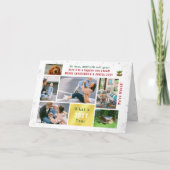 Funny Dog Ruff Jahr Wir haben neue Zuhause 6 Fotos Karte (Vorderseite)